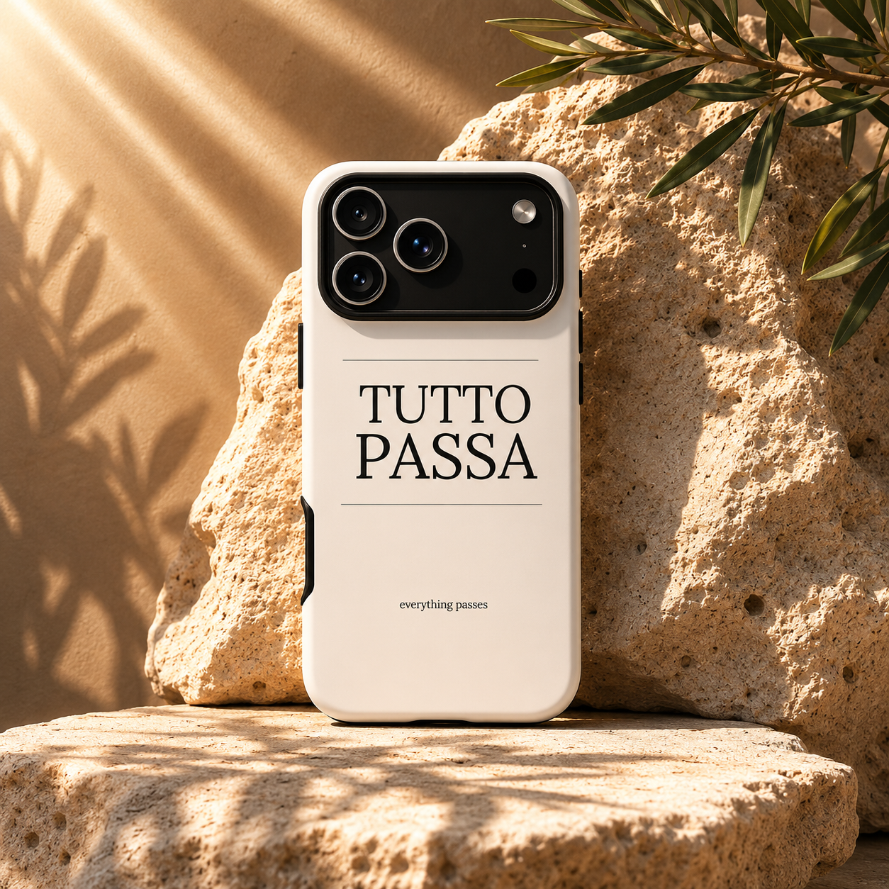 Coque Tutto Passa — iPhone & Samsung, design minimaliste